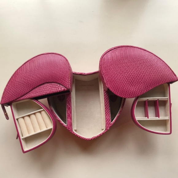 Charlie Lapson Heart Shaped pink Jewelry Box. - Picture 2 of 7